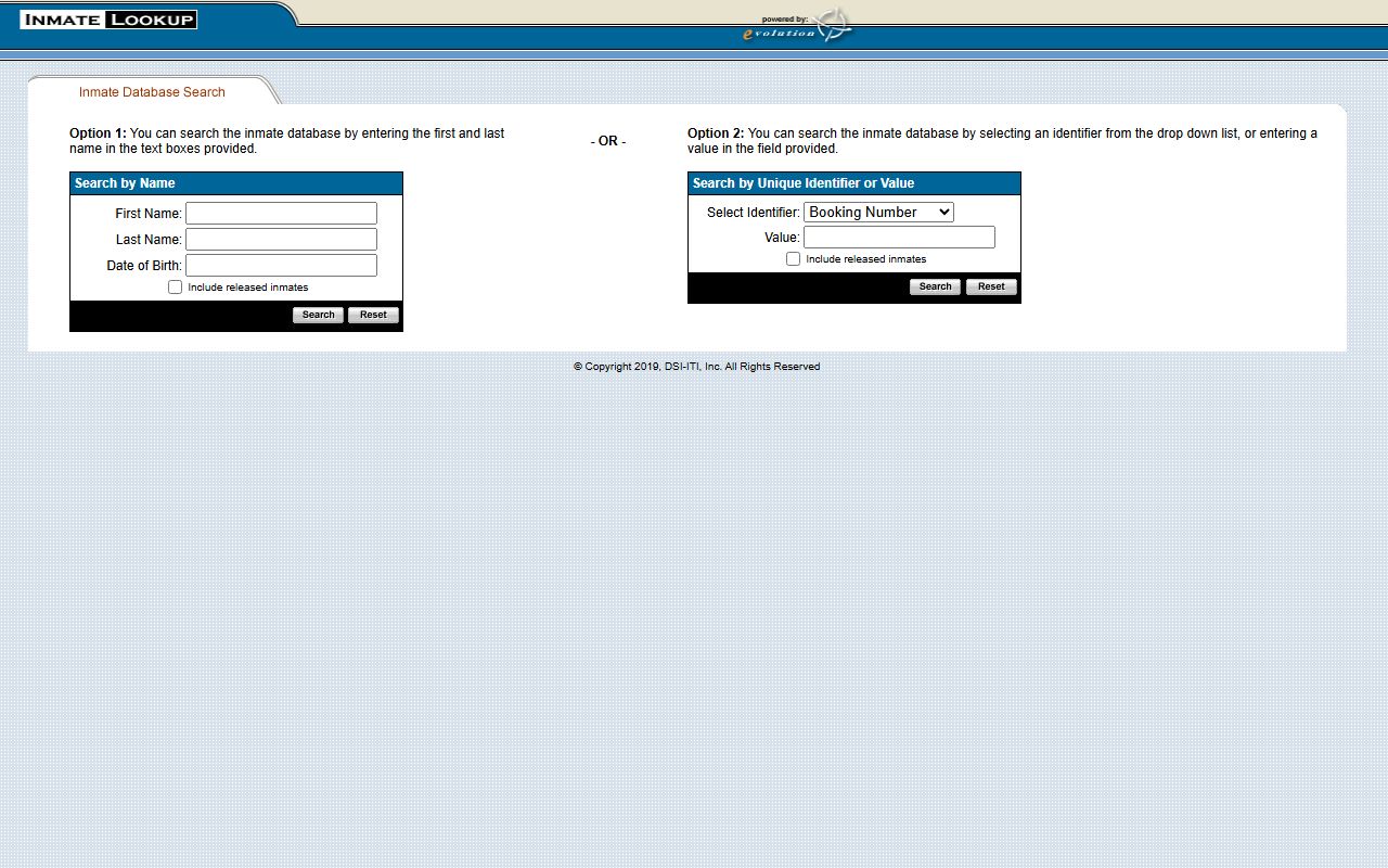 Essex County jail mugshots inmate lookup interface