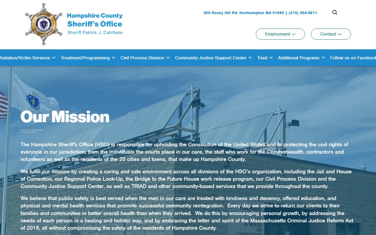 Hampshire County jail mugshots sheriff office