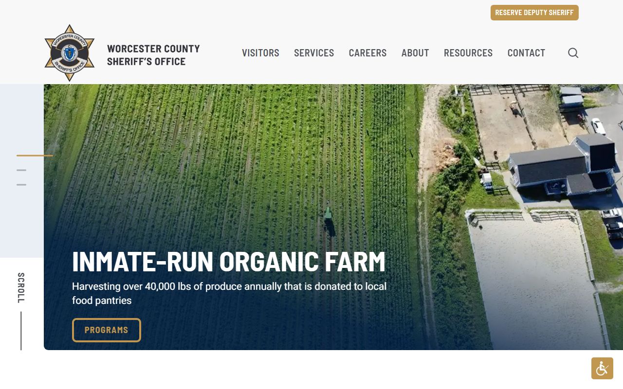 Worcester County jail mugshots sheriff office homepage