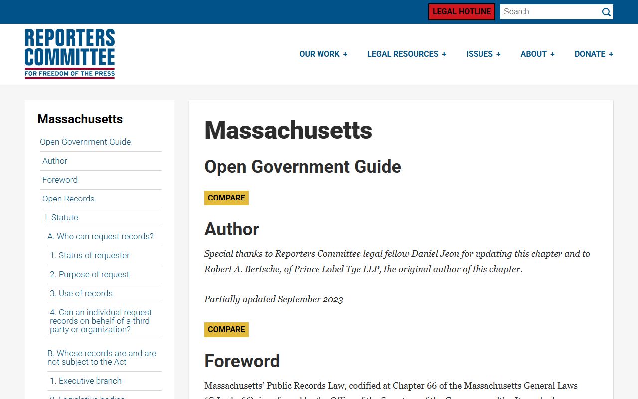 Massachusetts open government guide for jail mugshots access